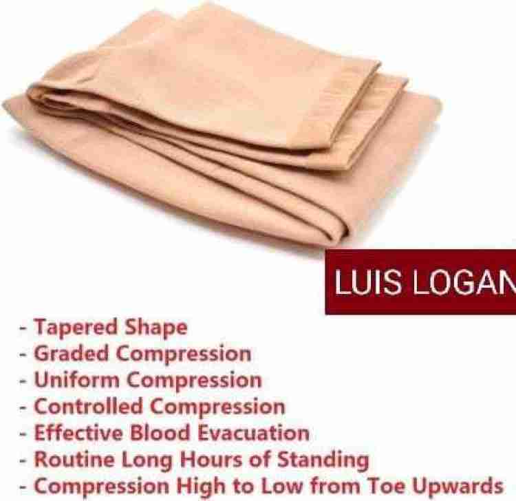 LUIS LOGAN Varicose Vein Stockings For Swollen, Tired, Aching Legs, Pain  Relief (Beige,XL) Knee Support