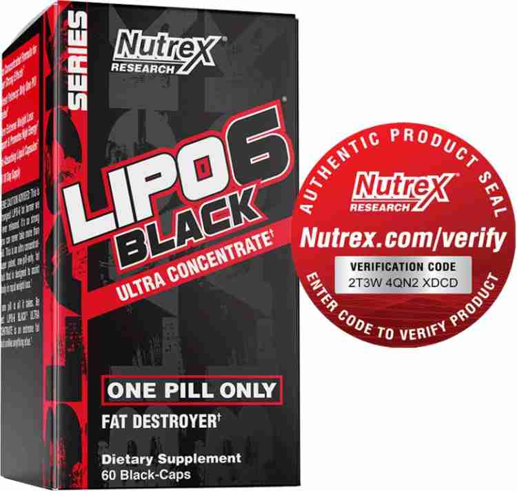 Nutrex LIPO 6 BLACK FAT BURNER UC WITH VERIFICATION CODE