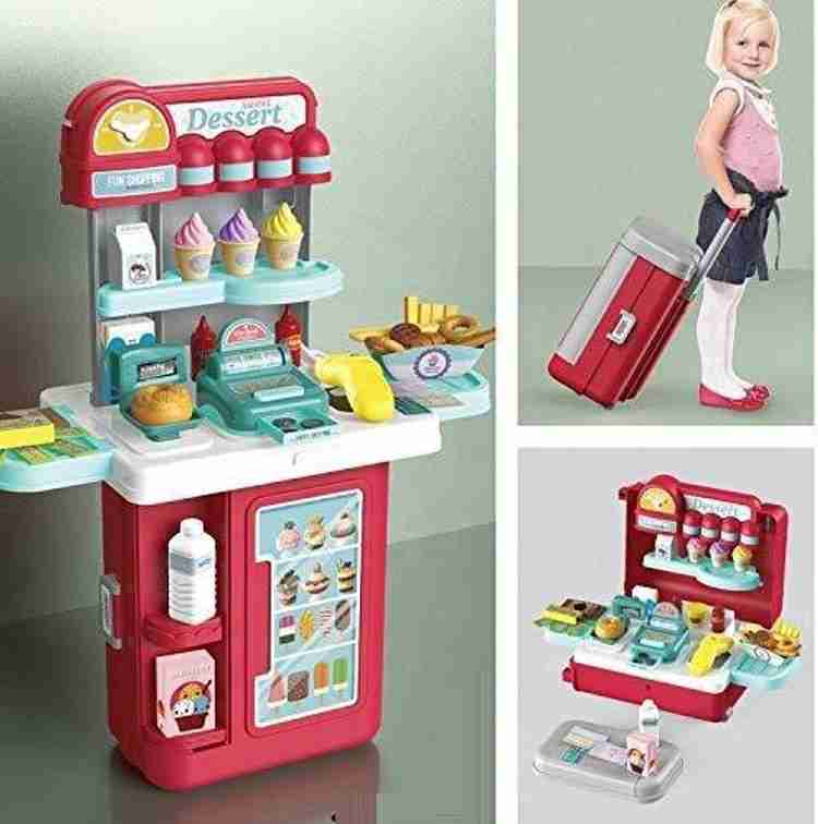 Navmi 4 in 1 Mobile Sweet Shop Set Kitchen Set Toy for Kids Ice