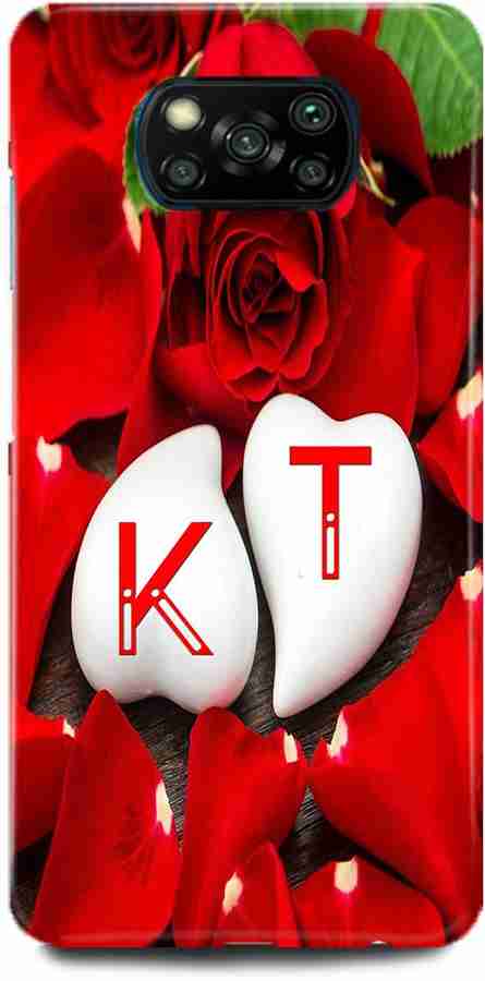 Ignite Back Cover for POCO X3 PRO K LOVES T NAME K NAME T LETTER