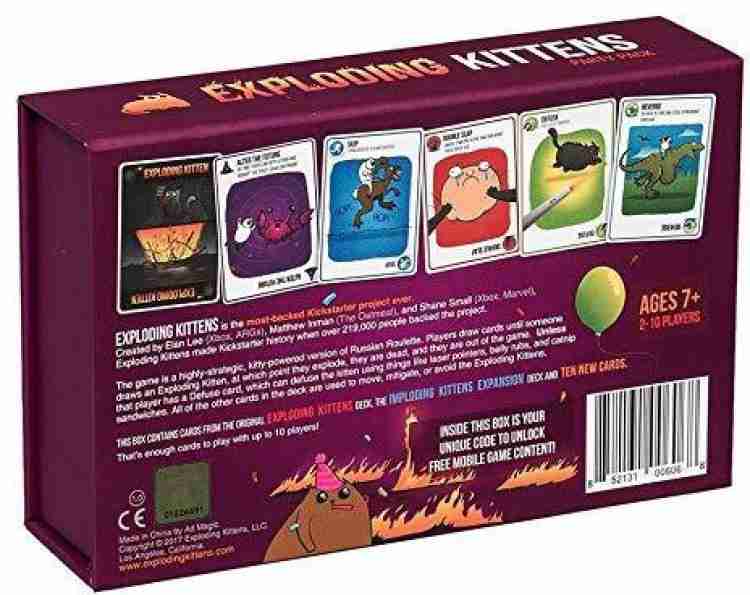 SHK Digitrade Exploding Kittens Card Game (Without Music) - Party Pack for  Up to 10 Players - Family-Friendly Party Games - Card Games for Adults,  Teens & Kids - Exploding Kittens Card