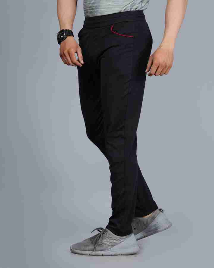 JUST YOUR CHOICE Solid Men Black Track Pants - Buy JUST YOUR 