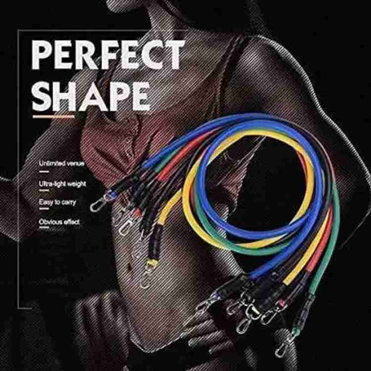 Gantavya Best Buy Resistance Bands 11pcs Set Tubes for Fitness Home Gym Exercise Workout Resistance Tube Buy Gantavya Best Buy Resistance Bands 11pcs Set Tubes for Fitness Home Gym Exercise Workout