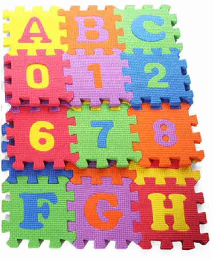 Ambivert children Mat EVA Foam Alphabet Letters A to Z Numbers 0