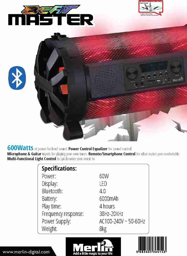 Merlin speaker beat best sale master