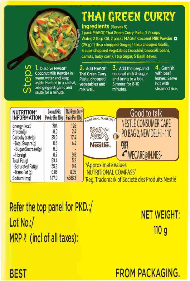 Maggi 2025 green curry