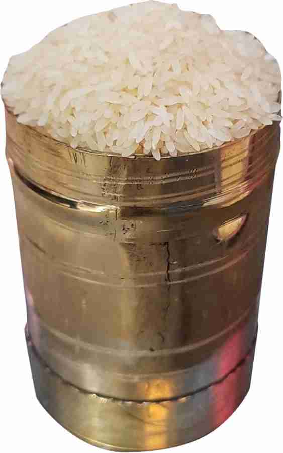 Uzhakku Small Size Brass Measuring Cup India Rice Grains Padi