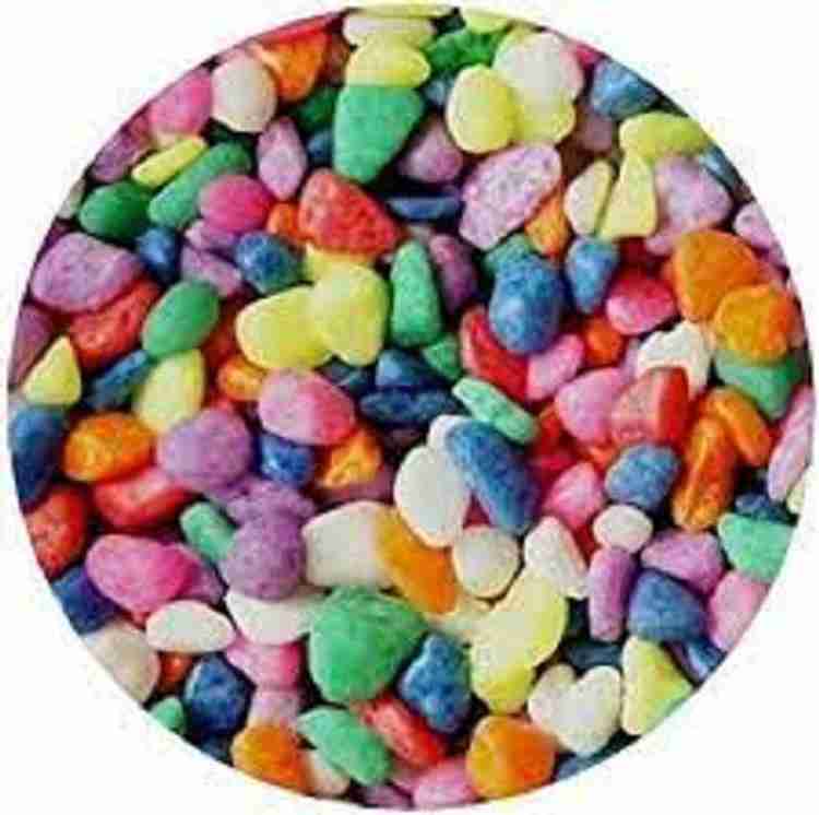 Hanu Multi colored Aquarium Stones Fish Tank Rocks Natural River Gravel Polished Decorative Colorful Landscaping Pebbles River Rock Unplanted Substrate Multicolor 1 kg 028 Polished Asymmetrical Sandst...