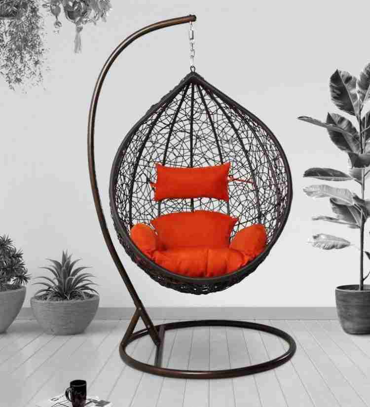 Urban Classic Swing chair With Stand And Cushion For Adult Iron