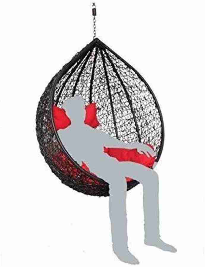 Hindoro Black Single Seater Swing Iron Foot Hammock Price in India