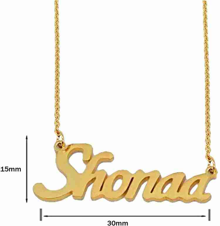 Shiv Jagdamba Valentine Gift Shonaa Name Necklace Pendant Chain