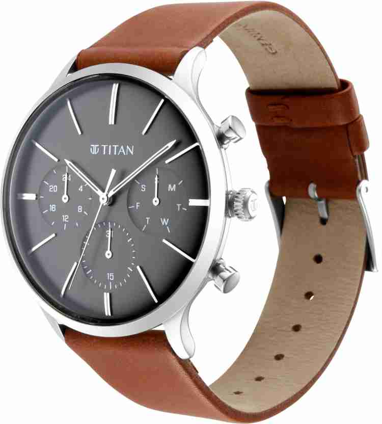 Titan light clearance leather watches