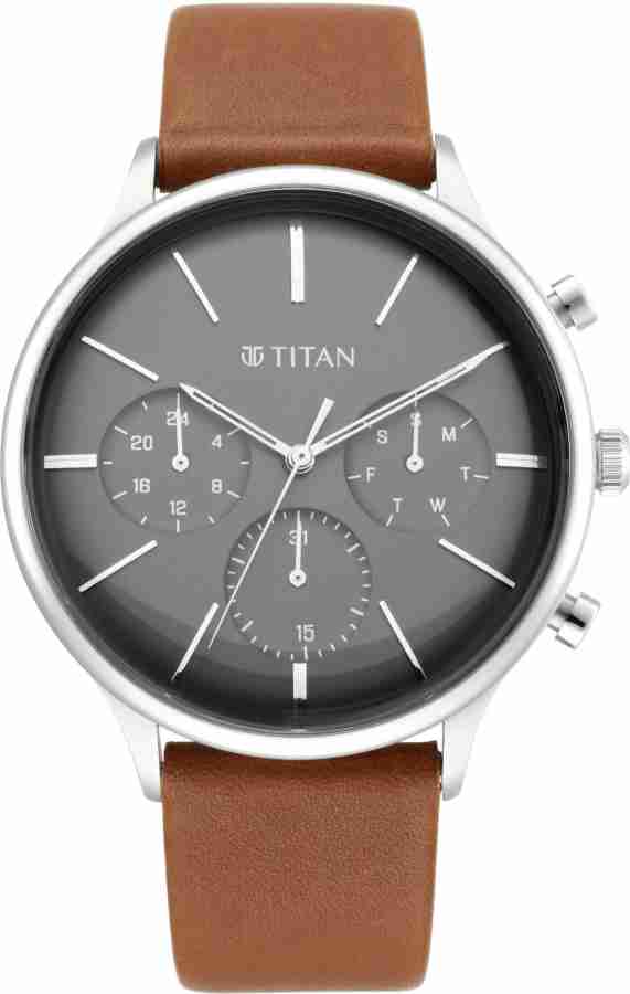 Titan light sale leather watches