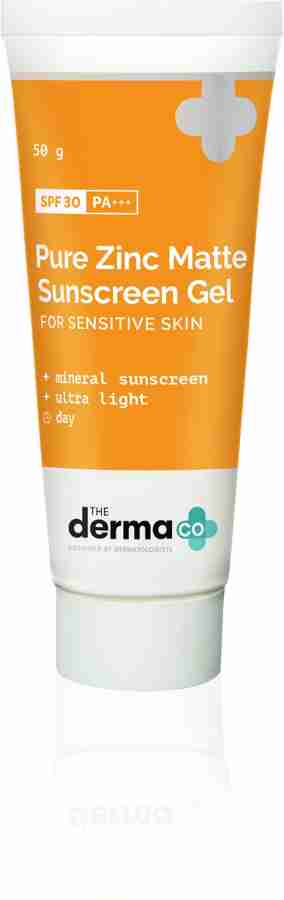 The Derma Co Pure Zinc Matte Sunscreen Gel with SPF 30 - SPF 30 PA+++ -  Price in India, Buy The Derma Co Pure Zinc Matte Sunscreen Gel with SPF 30 