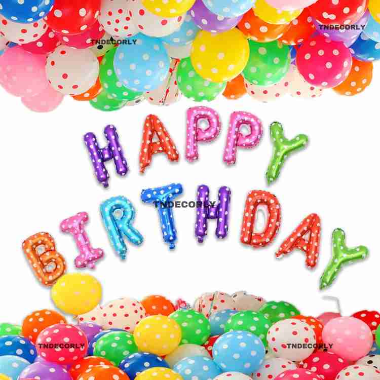 Flipkart TNDECORLY Printed Happy Birthday Letters Foil