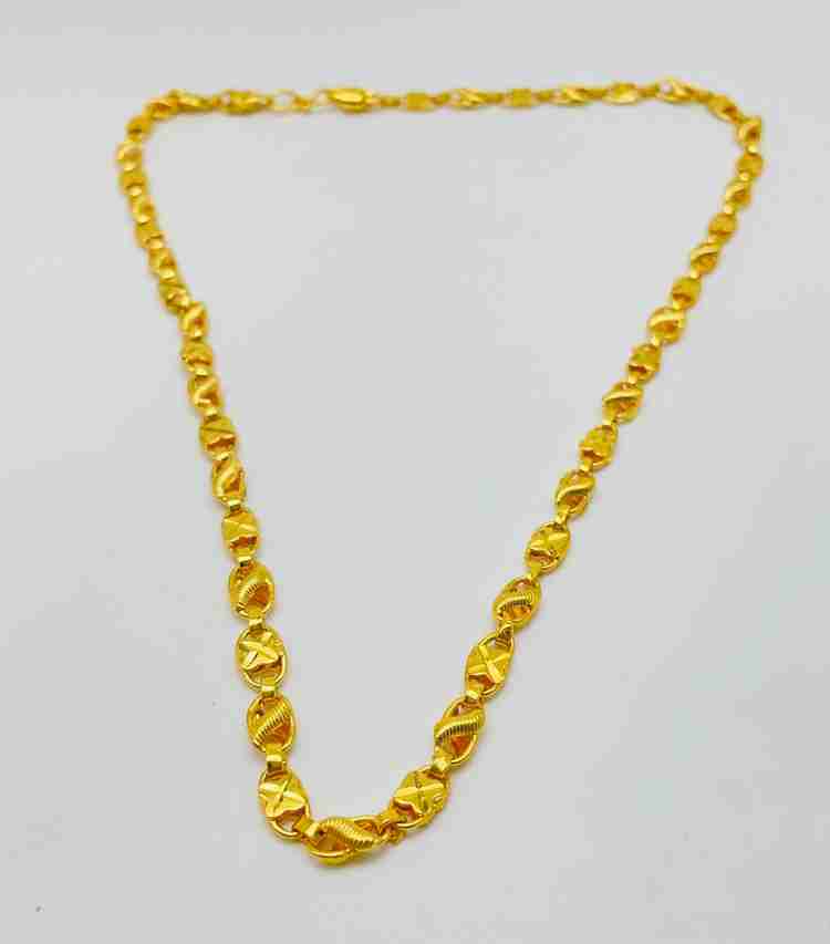 MaatPita Chain for Men Women Boy Girls Husband Wife Gold