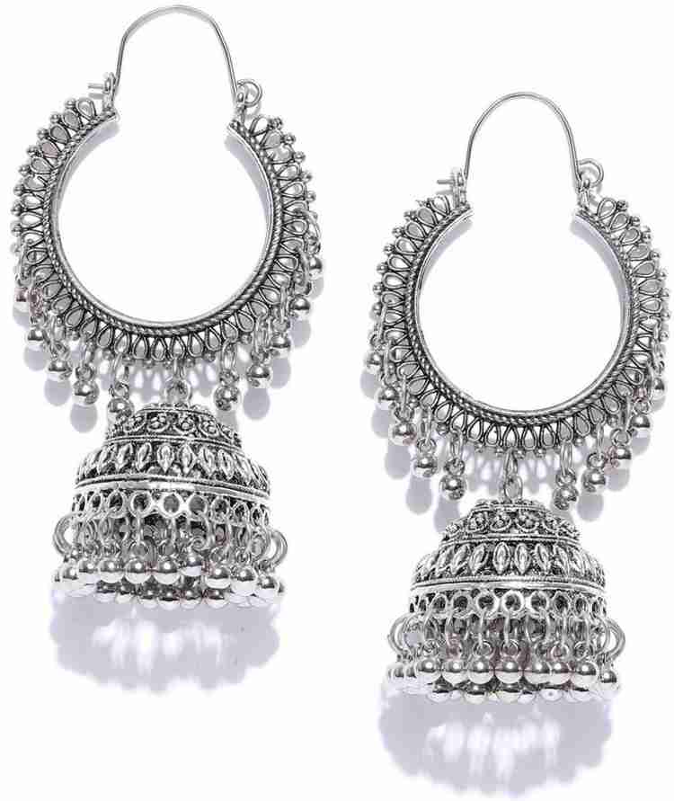 Silver earrings shop online flipkart