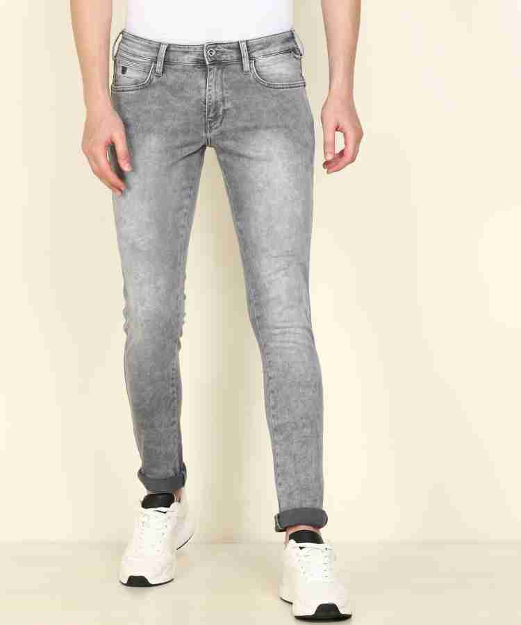 Wrangler skinny store men's grey jeans