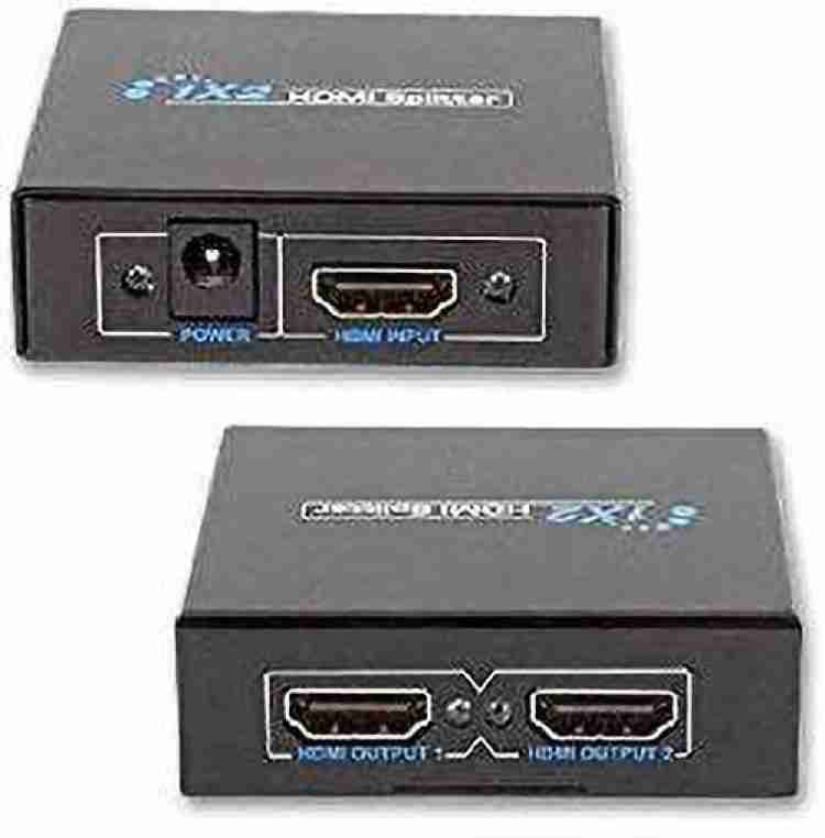 TERABYTE 2 Ports HDMI Splitter 1x2, 1 in 2 Out HDMI Splitter, Support For  TVs or Multi Monitor Adapter at Same Time, Supports 3D 4K x 2K @30HZ Full  HD 1080P Media
