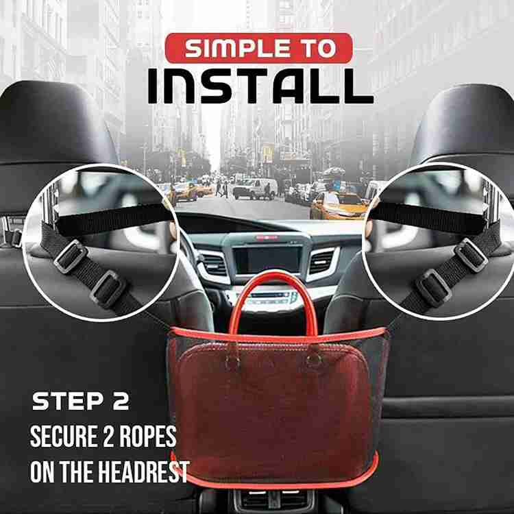 KolorFish Car Net Pocket Handbag Holder Car Mesh Organizer Car