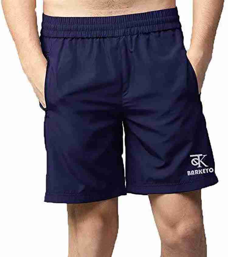 Barkeyo Solid Men Blue Sports Shorts Buy Barkeyo Solid Men Blue