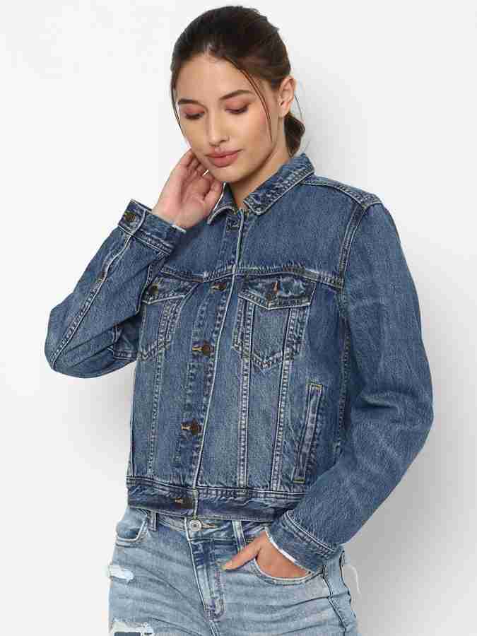 Jean jacket womens american clearance eagle