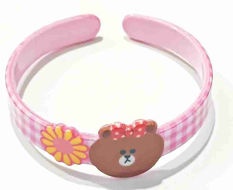 RosaStella Baby Girls Pink Plastic Bracelet Pink Floral Printed Bracelet Awareness Bracelets Bangle Bracelets Party Birthday Pack OF 6 Hair Band Price in India Buy RosaStella Baby Girls Pink Plastic B...