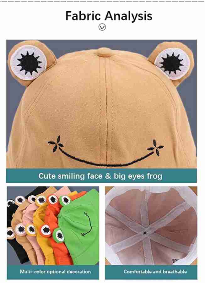 Palay Bucket Sun Hat For Women Girl Adult Cute Frog Bucket Hat Summer Outdoor Foldable Fisherman Hat