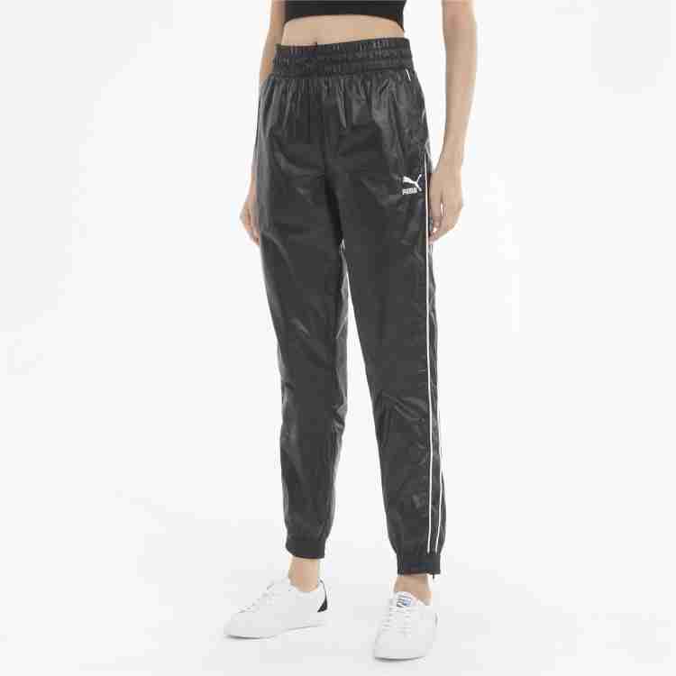 PUMA Iconic T7 Woven Track Pant Solid Women Black Track Pants