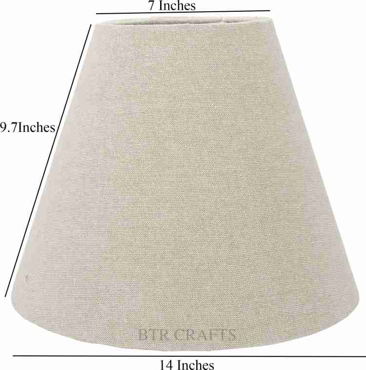 S8 Basic Range - Large Cone Lamp Shade with Polycotton Fabric Cream - The  Lamp Factory