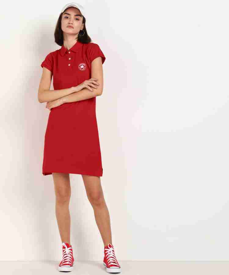 Red dress and best sale converse