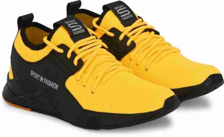 Black and yellow gym shoes online