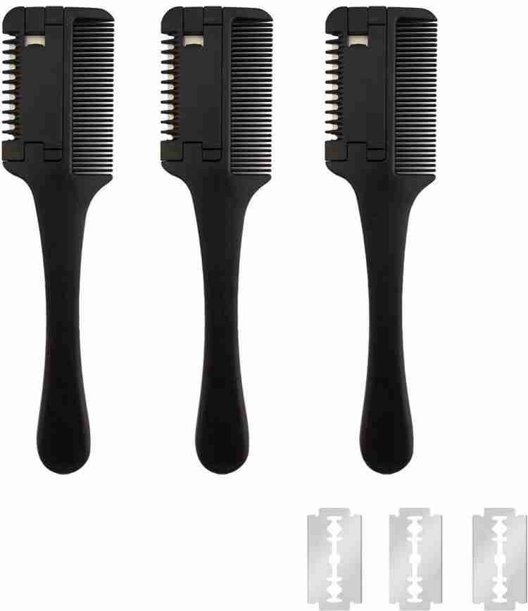 Hair cutting top razor comb