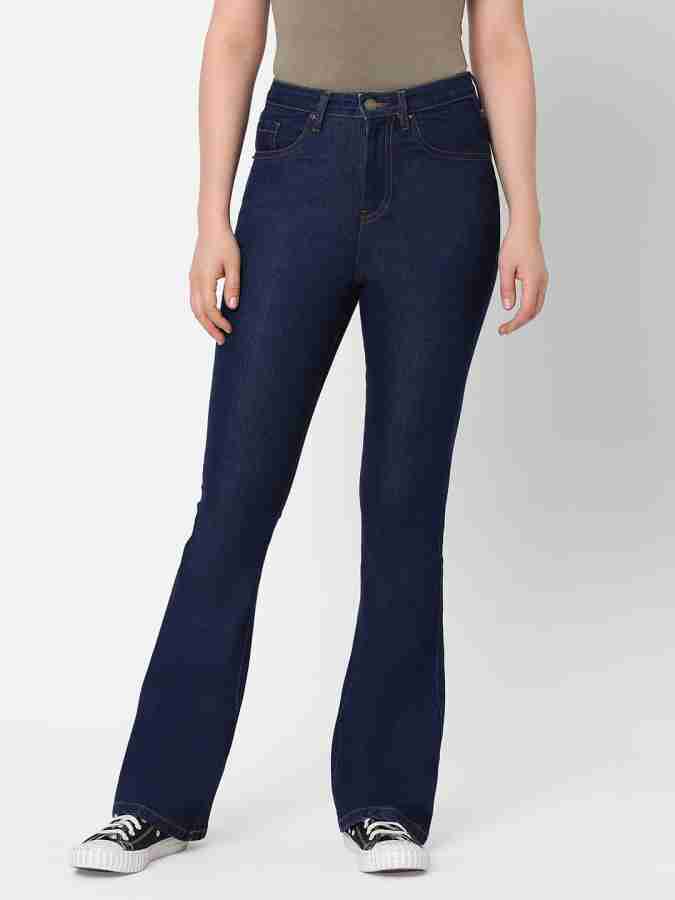 Buy Tarama Women Black Solid Denim Flared High Rise Jeans (Size 30) Online  at Best Prices in India - JioMart.