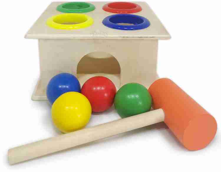 Wooden ball and hammer toy outlet