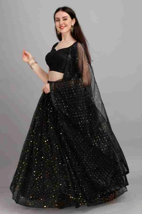 Flipkart black lehenga online