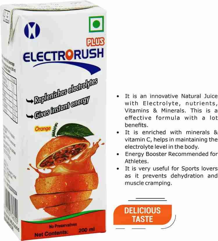 Electrolyte orange juice clearance