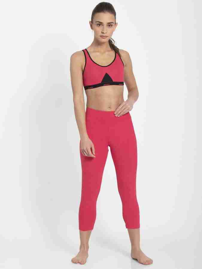 Buy Jockey Low Impact Non Padded Sports Bra- Ruby at Rs.579 online