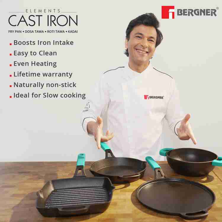 Cast Iron Cookware - Buy Bergner Cast Iron Skillet Cookware Set Online