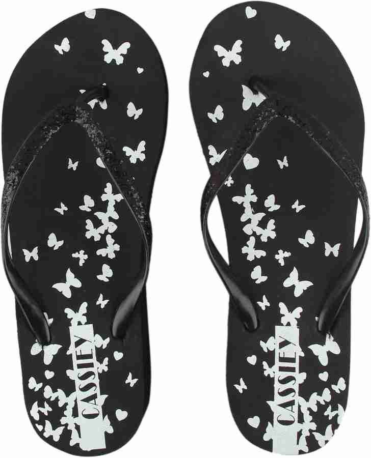 Black foam outlet wedge flip flops