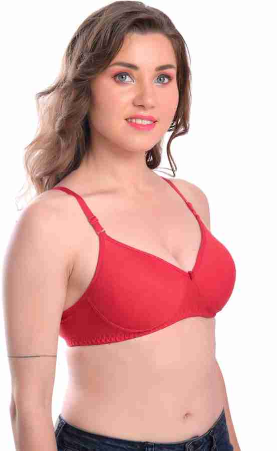 JDEFEG Womens Bras Comfortable Wide Band Bralette for Women Girls Teens Low  Support Triangle V Neck Bra Front Button Slim Strap Training Bra Padded