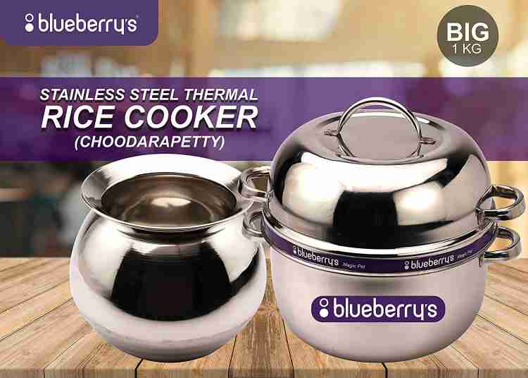 LLM Double Delight Cook and Serve Pot, Thermal Rice Cooker 1.0 Kg Stainless  Steel Steamer Price in India - Buy LLM Double Delight Cook and Serve Pot,  Thermal Rice Cooker 1.0 Kg