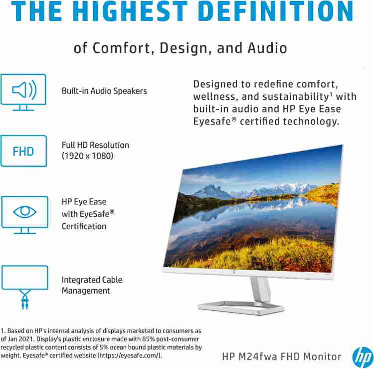 HP Monitor M24FW 24´´ Full HD IPS LED 60Hz Blanco