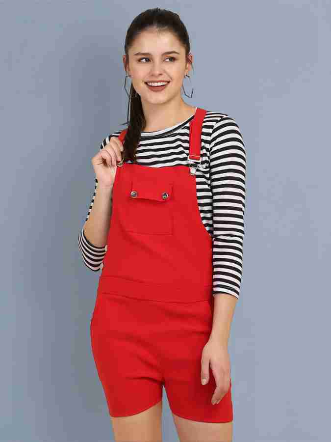 BuyNewTrend Women Red Dungaree Buy BuyNewTrend Women Red Dungaree Online at Best Prices in India Flipkart