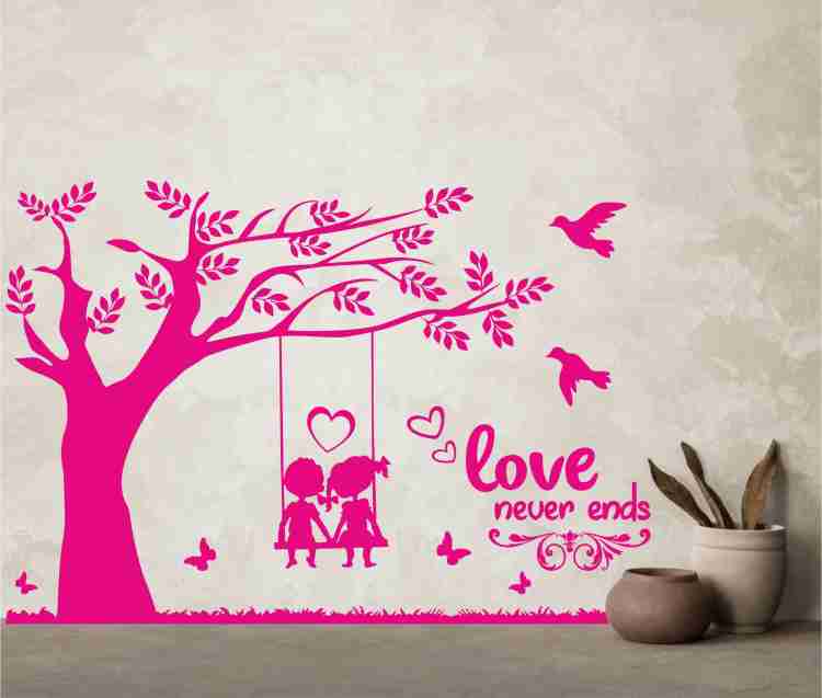 MINI DECOR Love Never Ends Couple wall decoration vinayl sticker