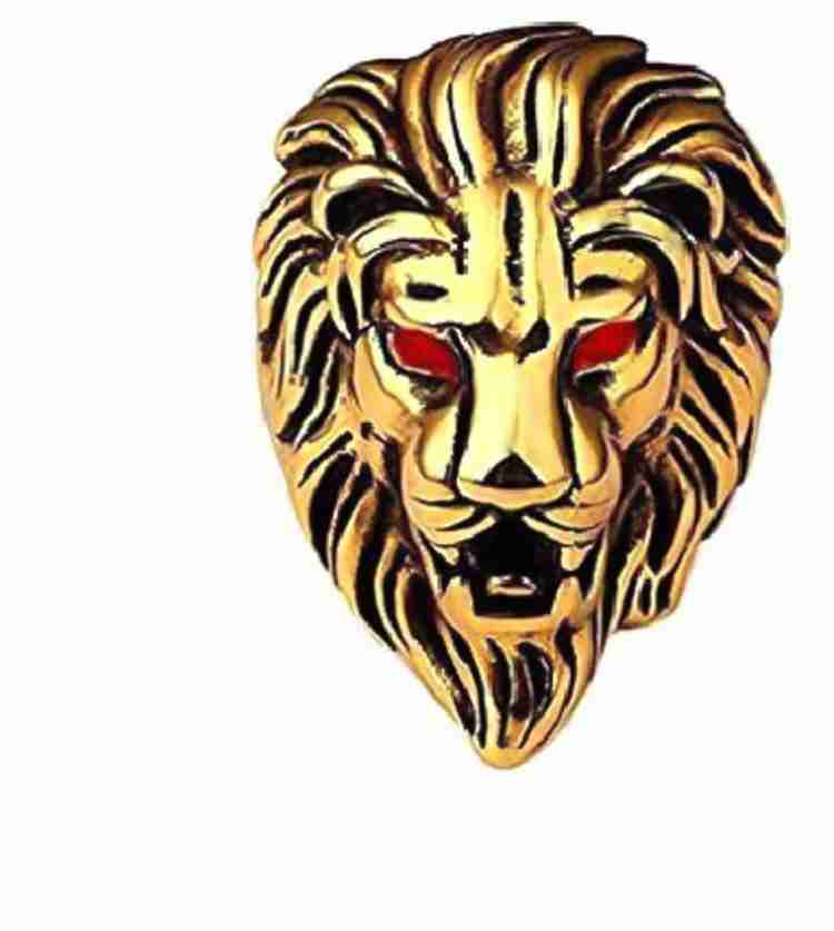 Thrillz Fabulous Lion Head Ring Stylish Ring For Men Stainless Steel Gold Plated Ring Price in India Buy Thrillz Fabulous Lion Head Ring Stylish Ring For Men Stainless Steel Gold Plated