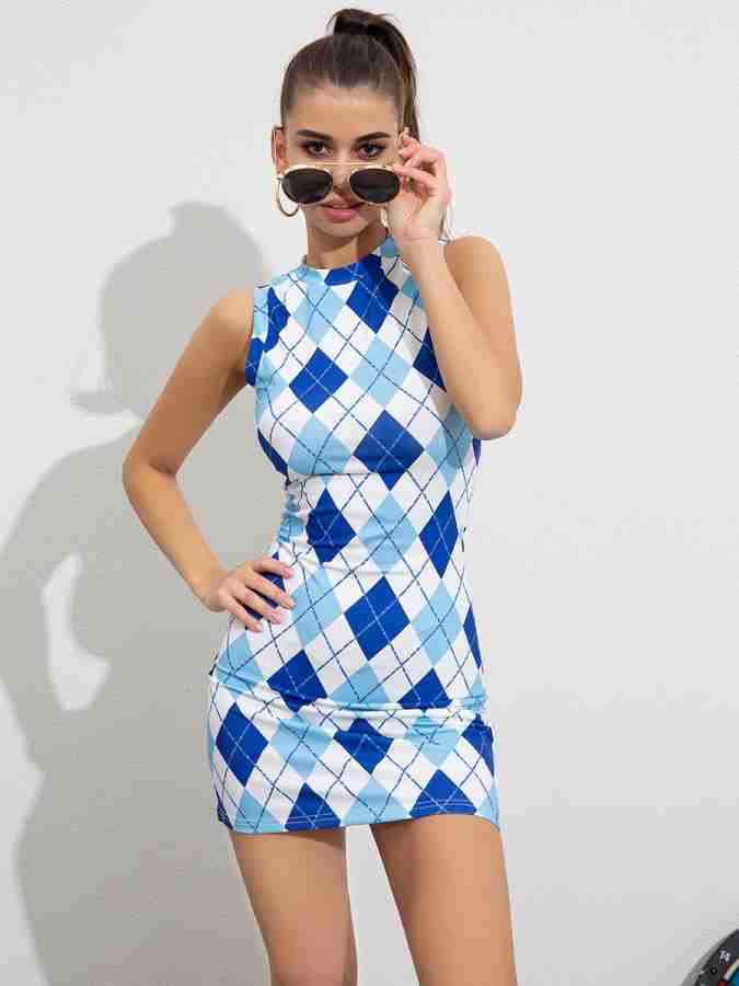 Urbanic Women Bodycon Blue Dress - Buy Urbanic Women Bodycon Blue
