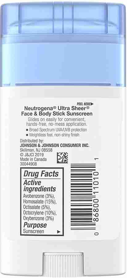 Neutrogena - Ultra Sheer Face & Body Lotion SPF50 (Ingredients