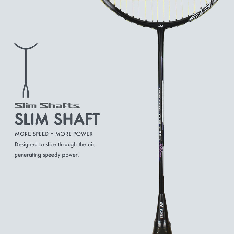 Yonex Voltric 0.5 DG Slim Badminton Racquet (Tri Voltage System, 35 lbs  Tension, Slim Shaft) - Buy Yonex Voltric 0.5 DG Slim Badminton Racquet (Tri  Voltage System, 35 lbs Tension, Slim Shaft)