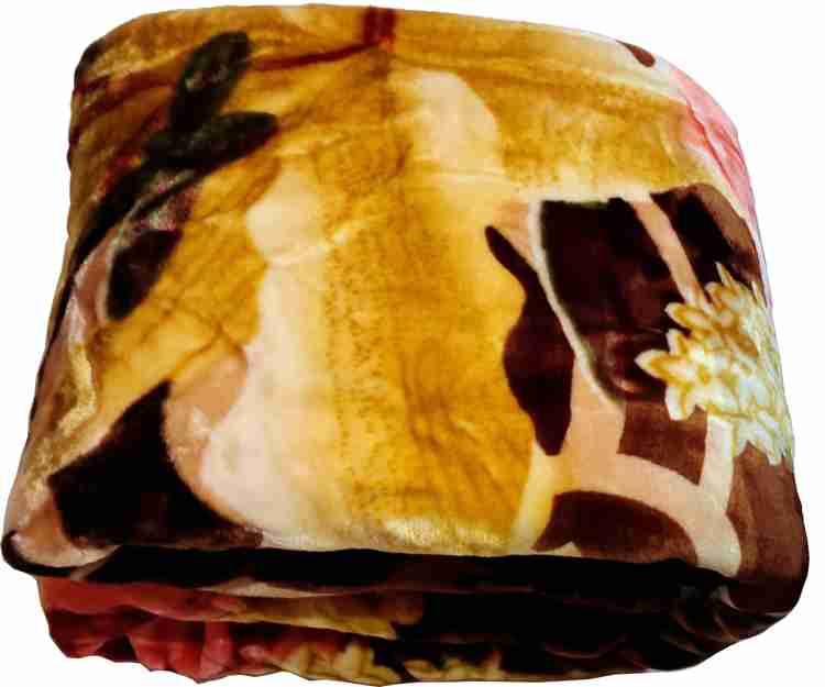 HOLYKRAFT Self Design Double Mink Blanket for Heavy Winter